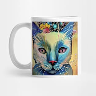 blue cat Mug